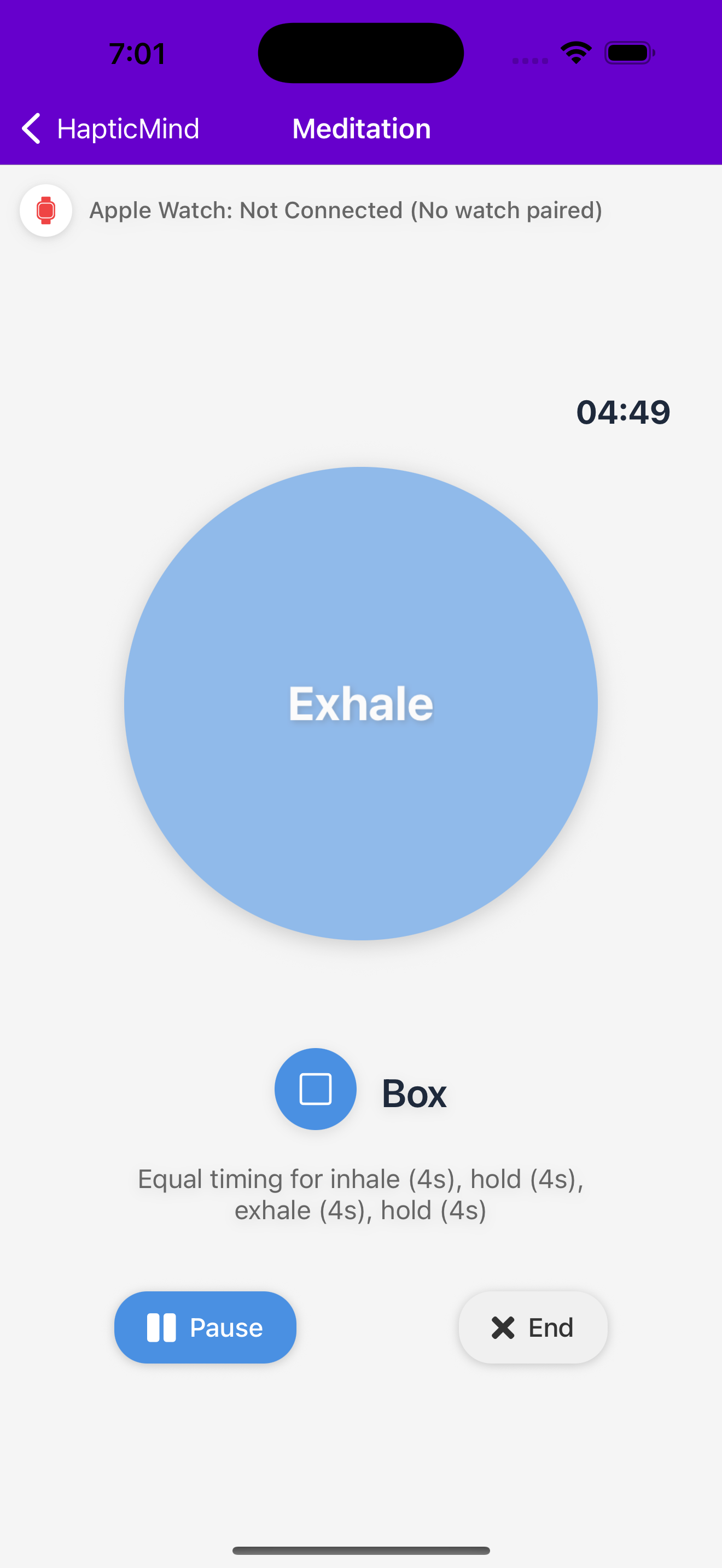Meditation Session Screenshot 2